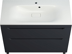 Style Line Тумба с кварцевой раковиной жасмин Остин 100 графит – фотография-1